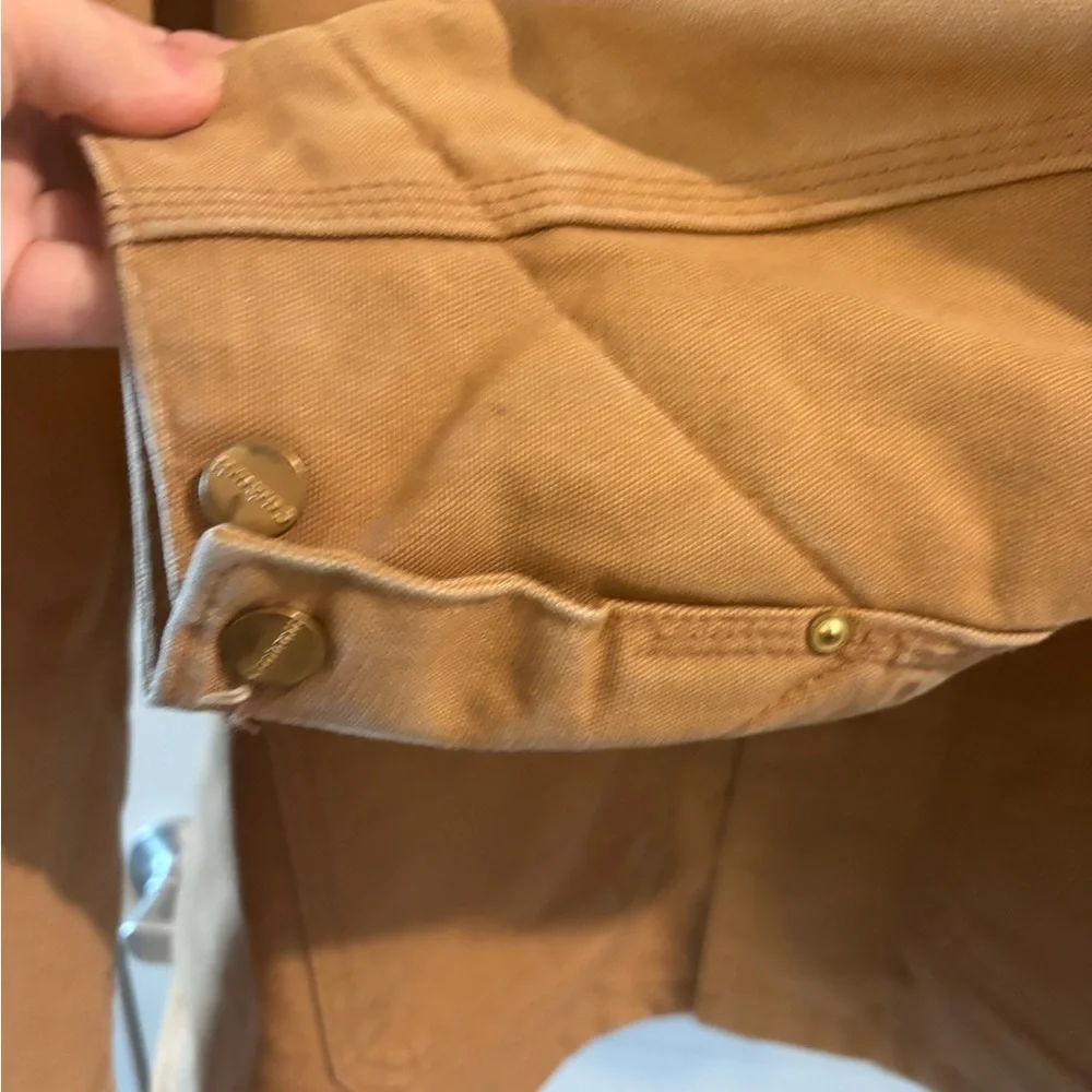 Carhartt Sandstone Canvas Workwear  Lined Chore Jacket Size 44 T